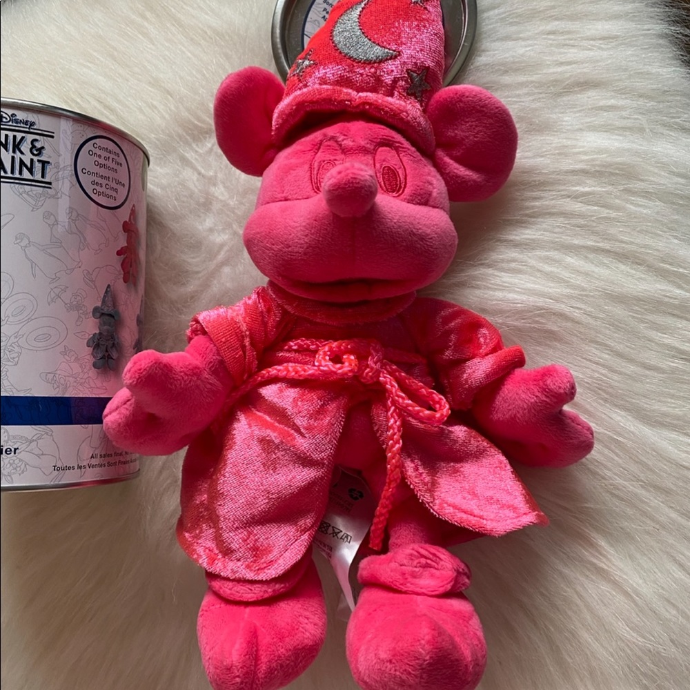 Mickey Mouse pink plush with Tin can 🎨✨💗💖
